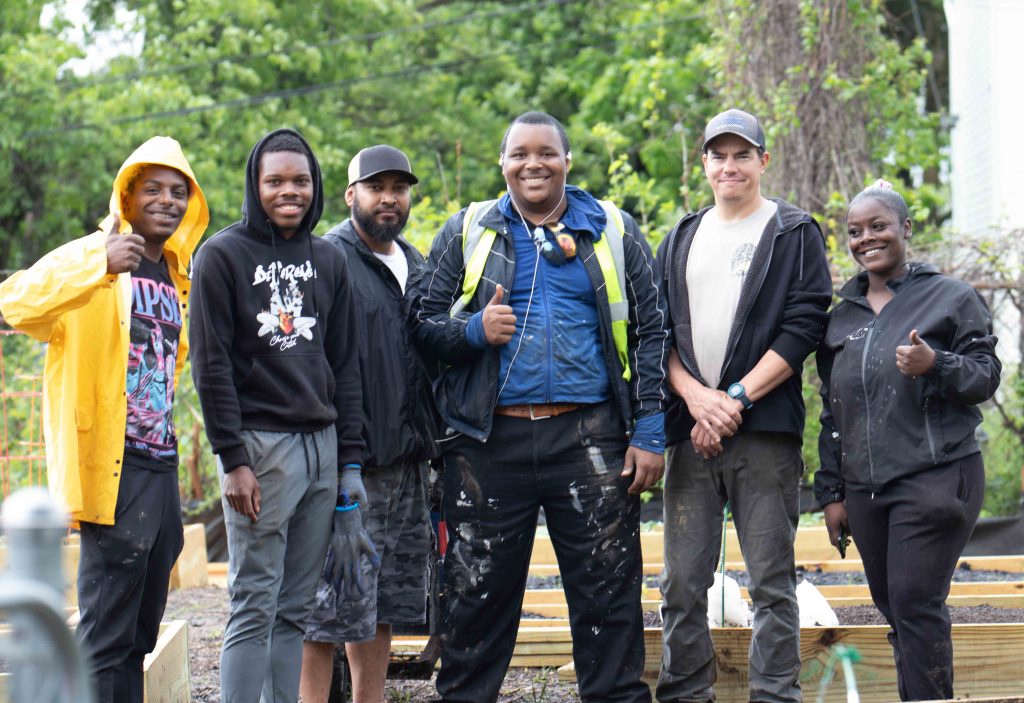 Grow Home crew members at Filbert Street Community Garden